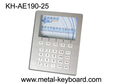 Custom Layout Keyboard Stainless Steel, Digital Kiosk Keypad dengan 25 Tombol